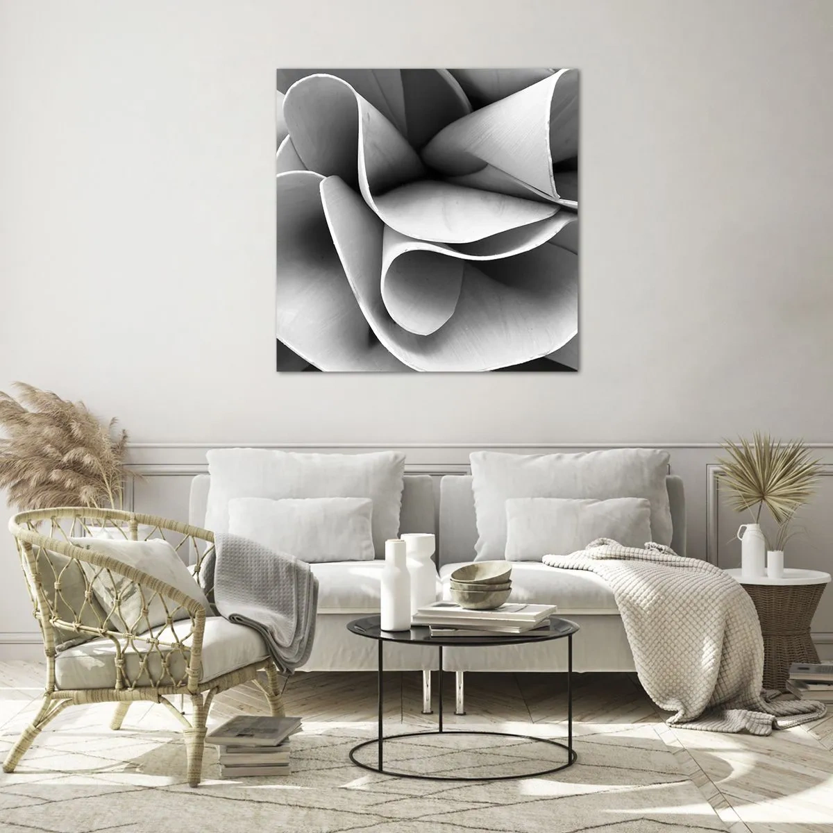 Schilderen op glas - Het gebeurt in de ruimte - 70x70 cm
