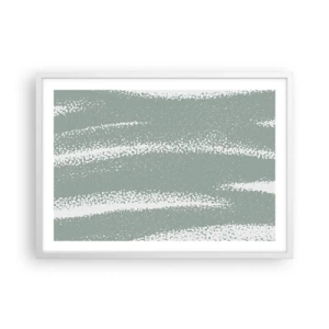 Poster in een witte lijst - Abstractie in een winterklimaat - 70x50 cm