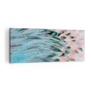 Schilderen op canvas - Saffier roze dons - 100x40 cm