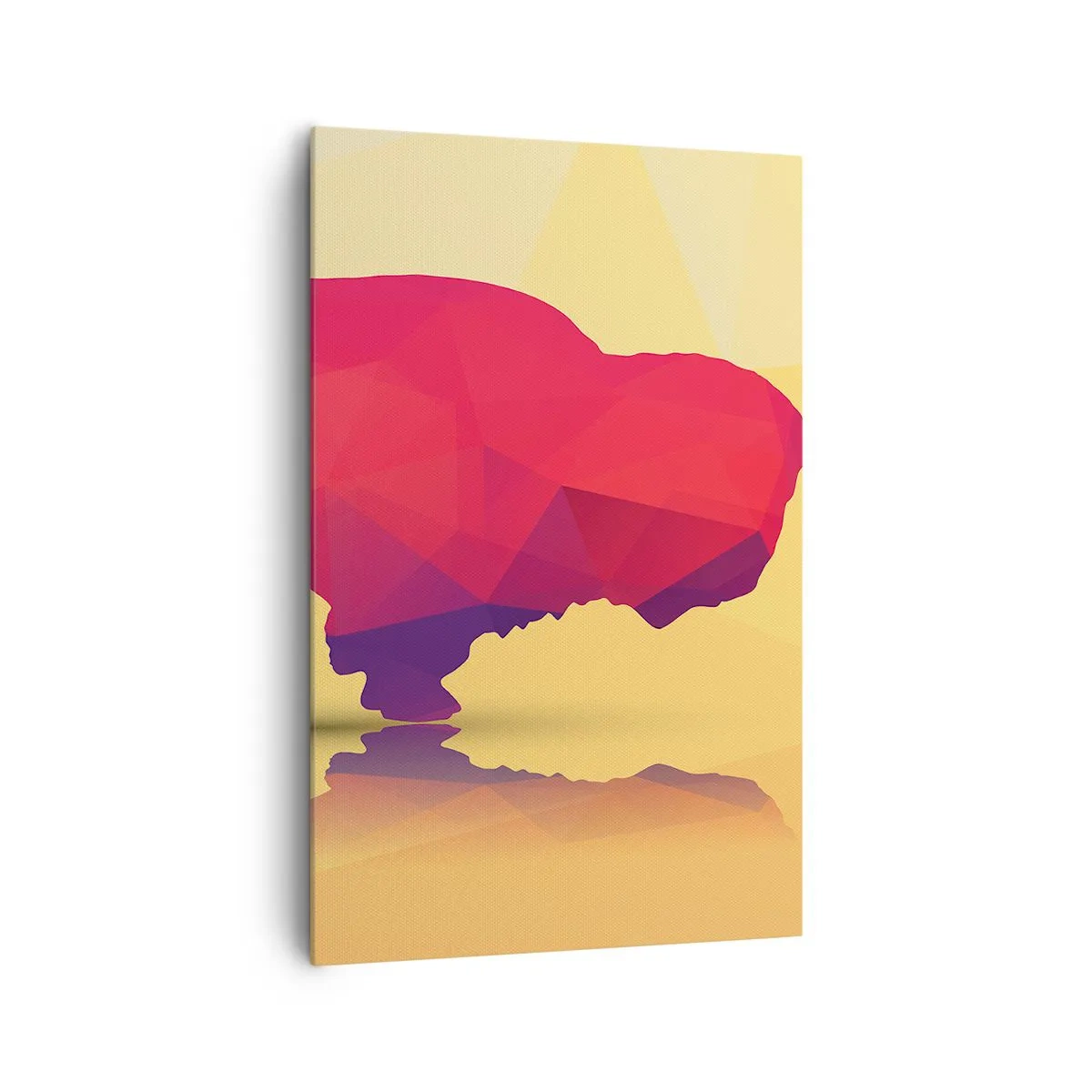 Schilderen op canvas - De amarantkracht van de bizon - 80x120 cm