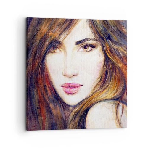 Schilderen op canvas - Een dubbeltje voor je gedachten - 70x70 cm