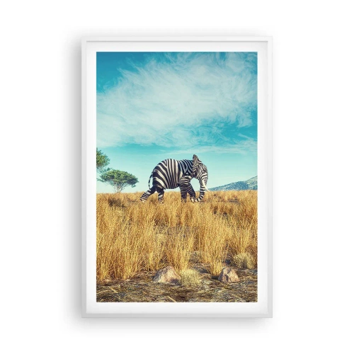 Poster in een witte lijst - Grijs is niet meer in de mode - 61x91 cm