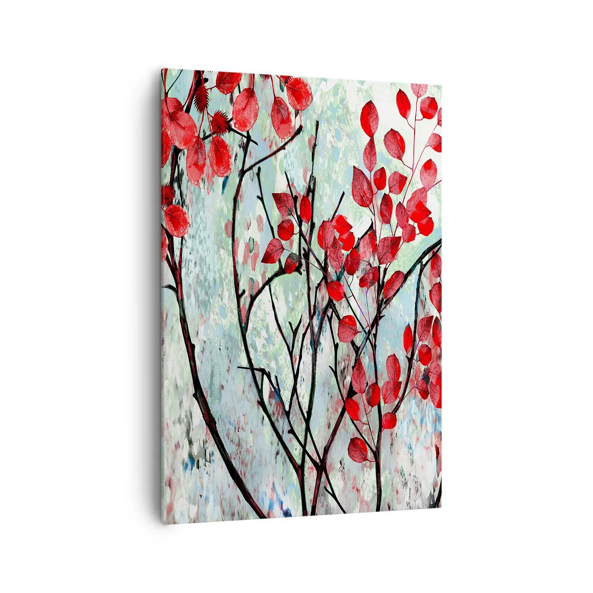 Schilderen op canvas - Boom in scharlaken - 70x100 cm