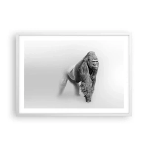 Poster in een witte lijst - Vertrouwen in zijn kracht - 70x50 cm