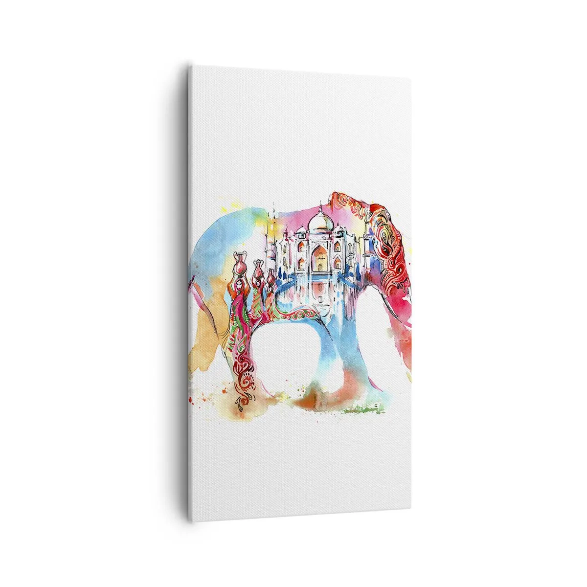 Schilderen op canvas - India - de uitstraling van liefde - 55x100 cm