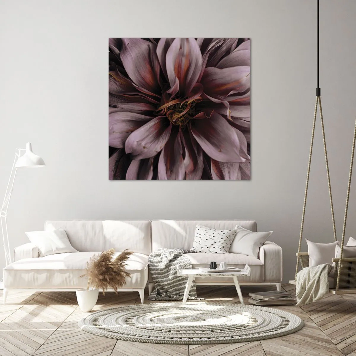 Schilderen op canvas - Een bloemenhart - 50x50 cm