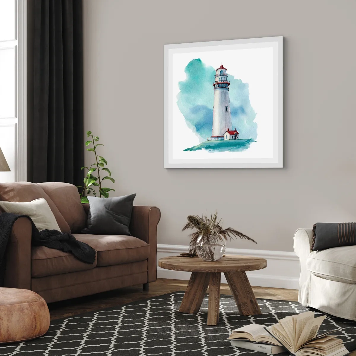 Poster in een witte lijst - Blue's zachtaardige zus - 50x50 cm