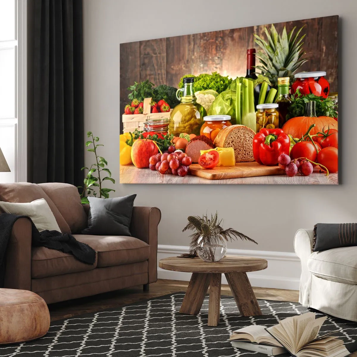 Schilderen op canvas - Gerookt, gebakken en gemarineerd - 120x80 cm