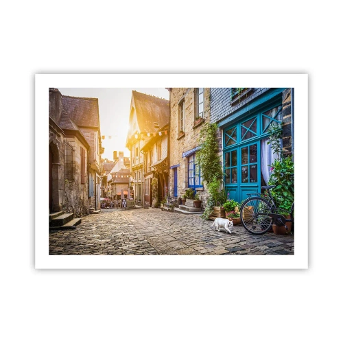 Poster - De witte geest van het stadje - 70x50 cm