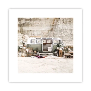 Poster - Er is de tijd om aan de reis te beginnen - 30x30 cm