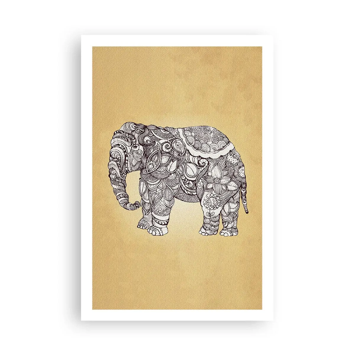 Poster - De olifant heeft zichzelf bedekt - 61x91 cm
