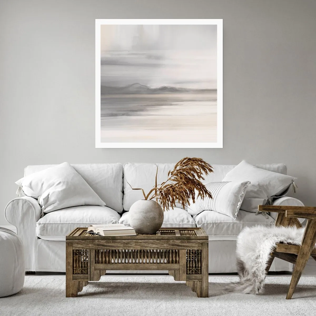 Poster - Afstand in reflectie - 40x40 cm