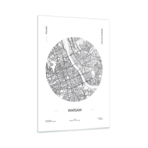 Schilderen op glas - Anatomie van Warschau - 80x120 cm