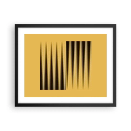 Poster in een zwarte lijst - Vierkant van tegenpolen - 50x40 cm