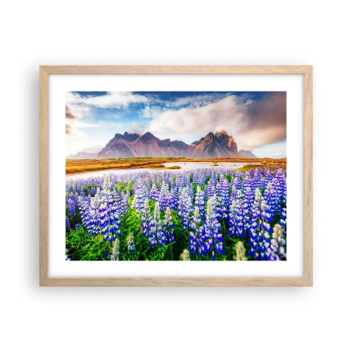 Een poster in een licht eiken lijst - Kracht en soberheid naast zachtheid - 50x40 cm