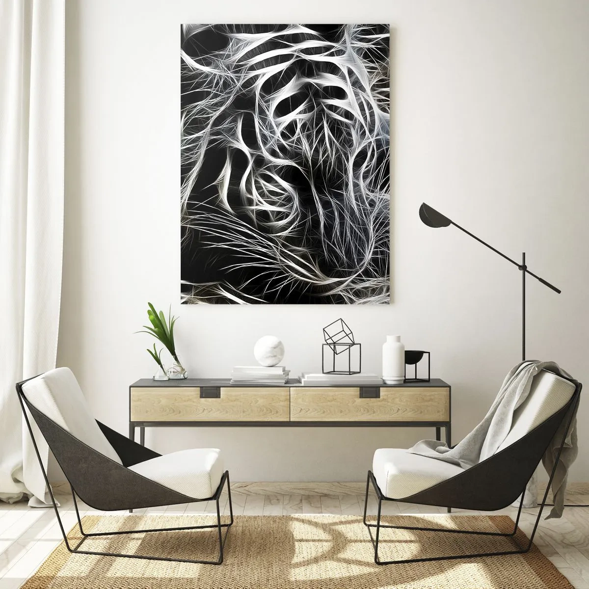Schilderen op glas - Een onderzoek naar de lichtheid van katten - 50x70 cm