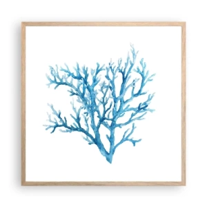 Een poster in een licht eiken lijst - Nautische filigraan - 60x60 cm