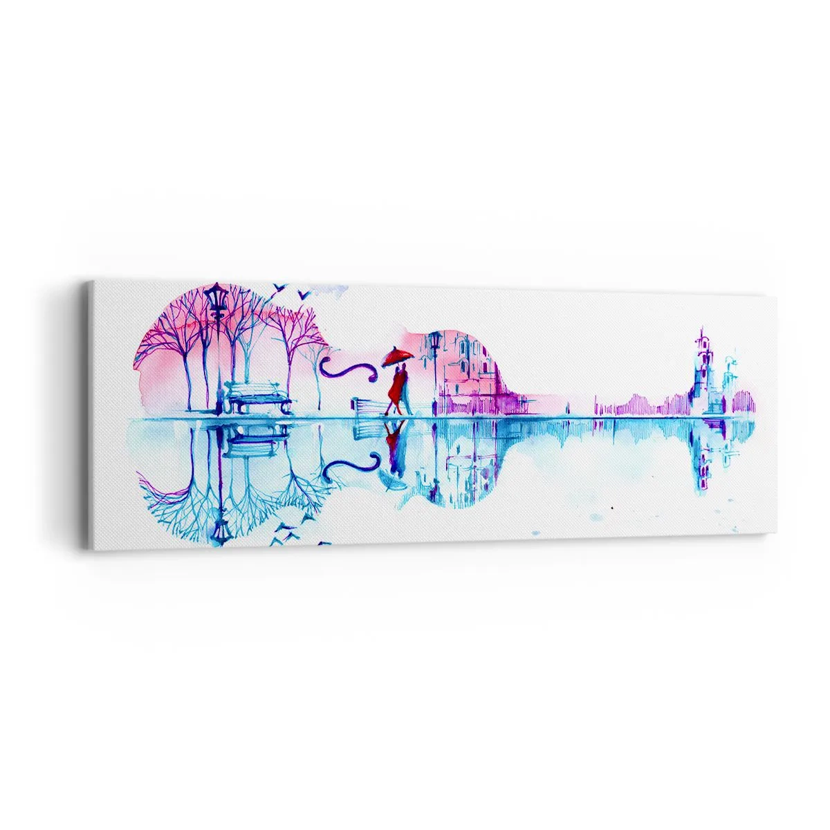 Schilderen op canvas - Ik zal je wat regencantussen brengen - 90x30 cm