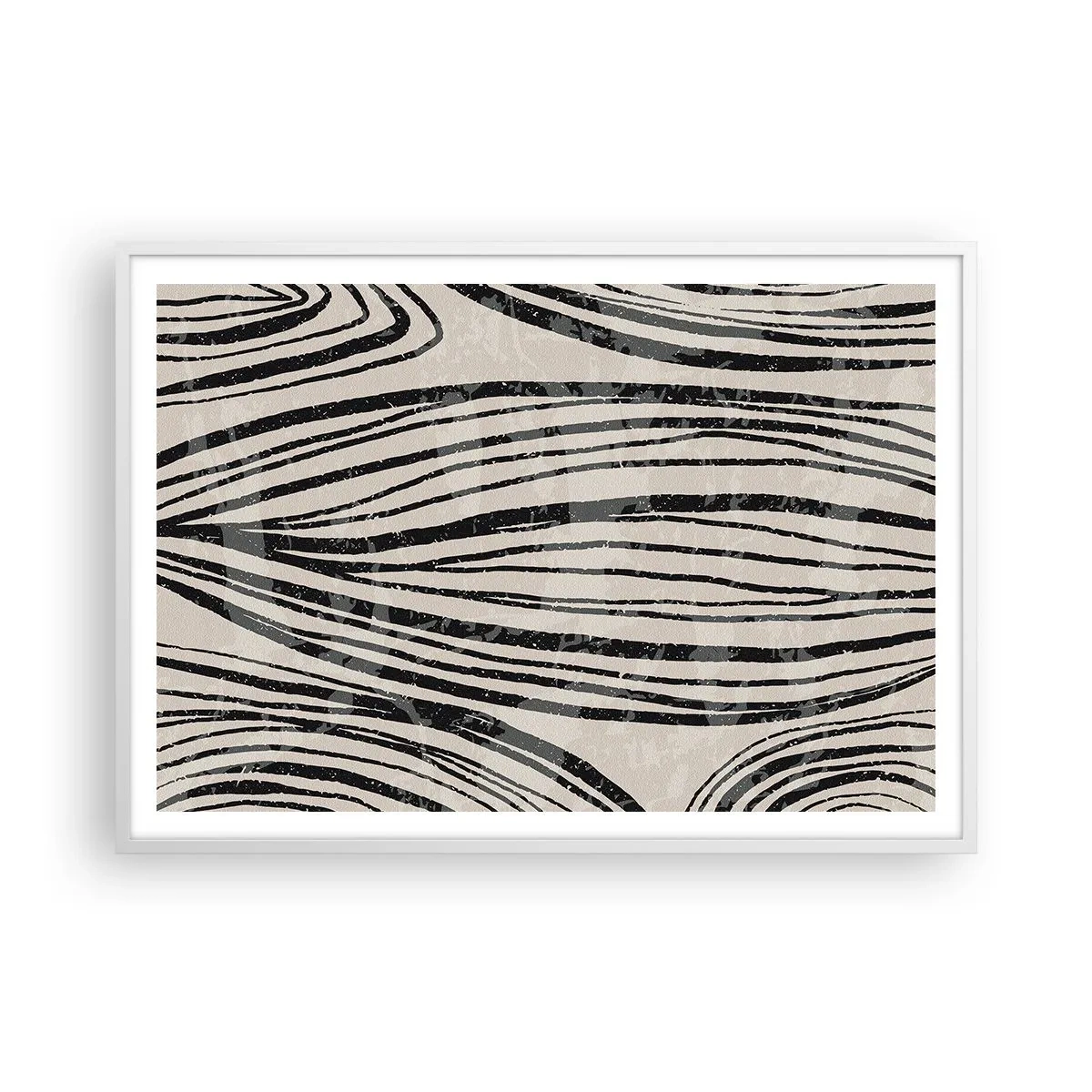 Poster in een witte lijst - Lijnoverstromingsvlakte - 100x70 cm