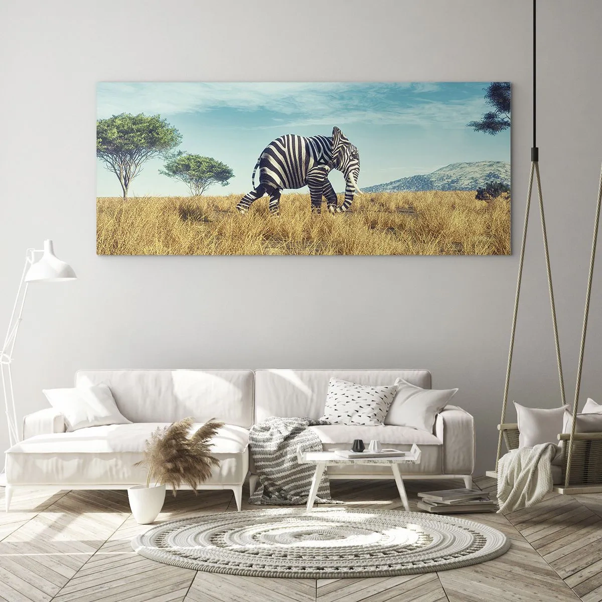 Schilderen op glas - Grijs is niet meer in de mode - 120x50 cm