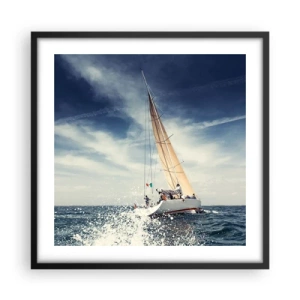 Poster in een zwarte lijst - Ze halen ons niet in! - 50x50 cm