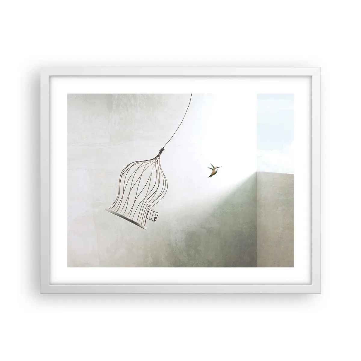 Poster in een witte lijst - In je element - 50x40 cm