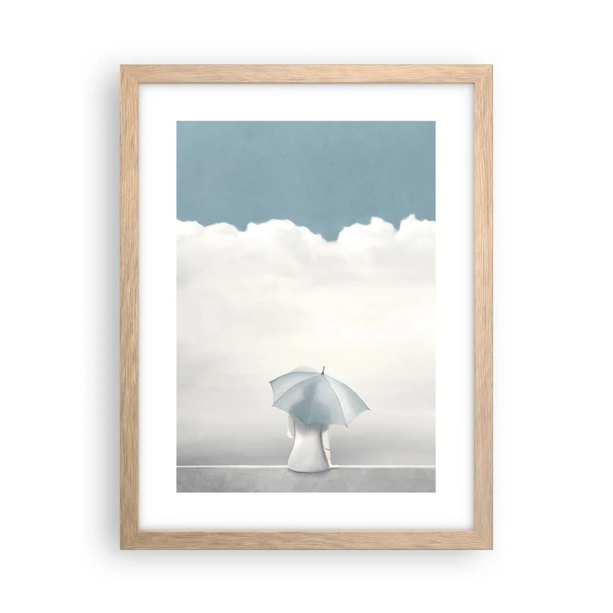 Een poster in een licht eiken lijst - Op de rand van realiteit en dromen - 30x40 cm