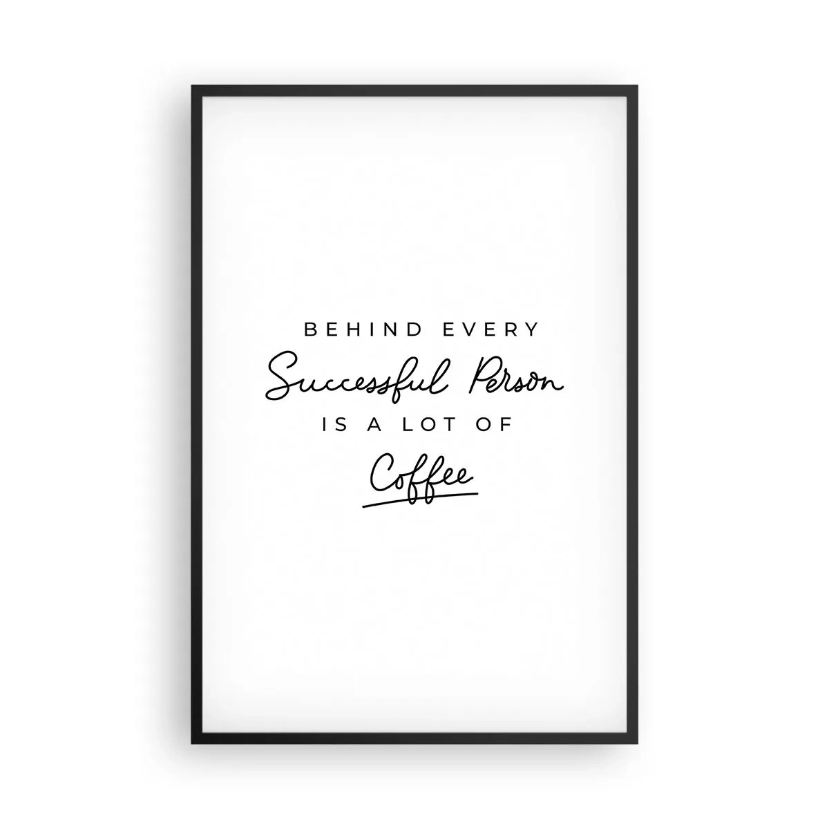 Poster in een zwarte lijst - Het geheim van succes - 61x91 cm