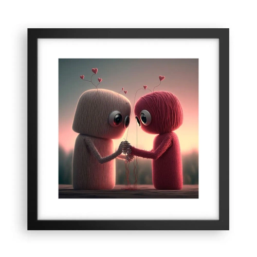 Poster in een zwarte lijst - Iedereen mag liefhebben - 30x30 cm