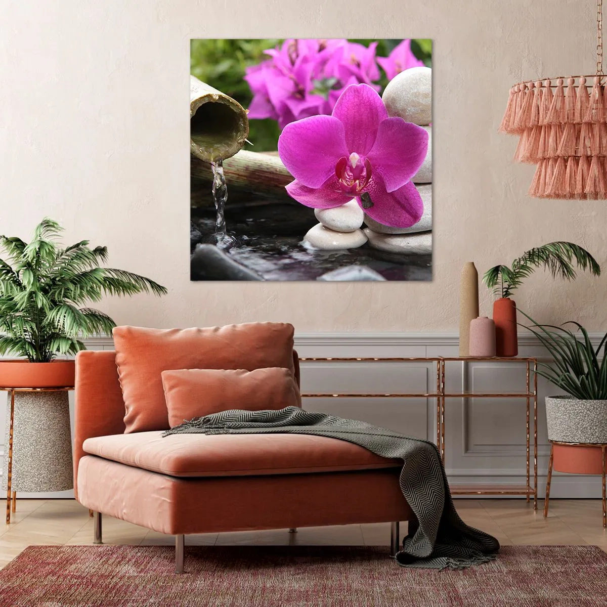 Schilderen op canvas - Je bent al aan het rusten - 70x70 cm