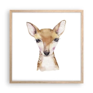 Een poster in een licht eiken lijst - De aard van onschuld - 50x50 cm