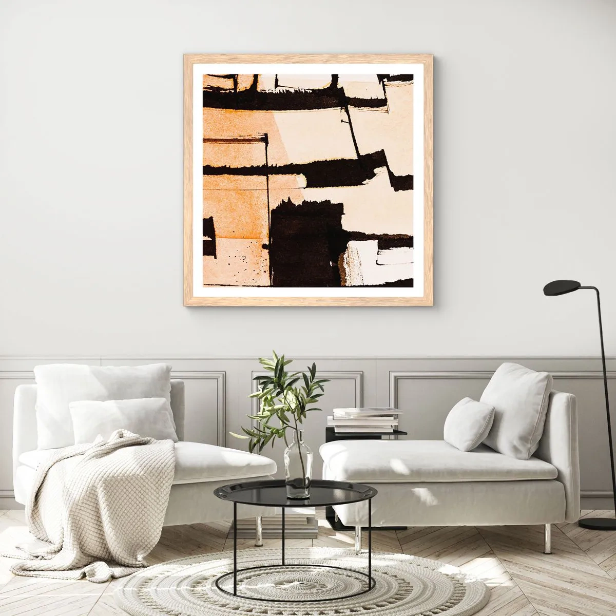 Een poster in een licht eiken lijst - Bestel echter - 40x40 cm