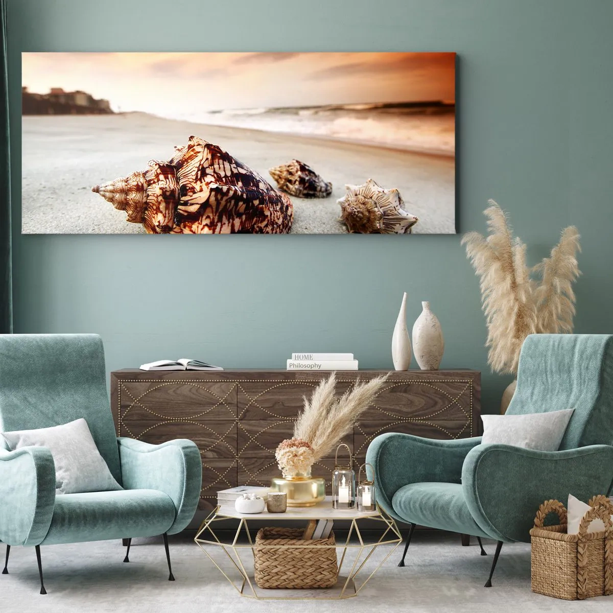 Schilderen op canvas - Outcasts van golven - 140x50 cm