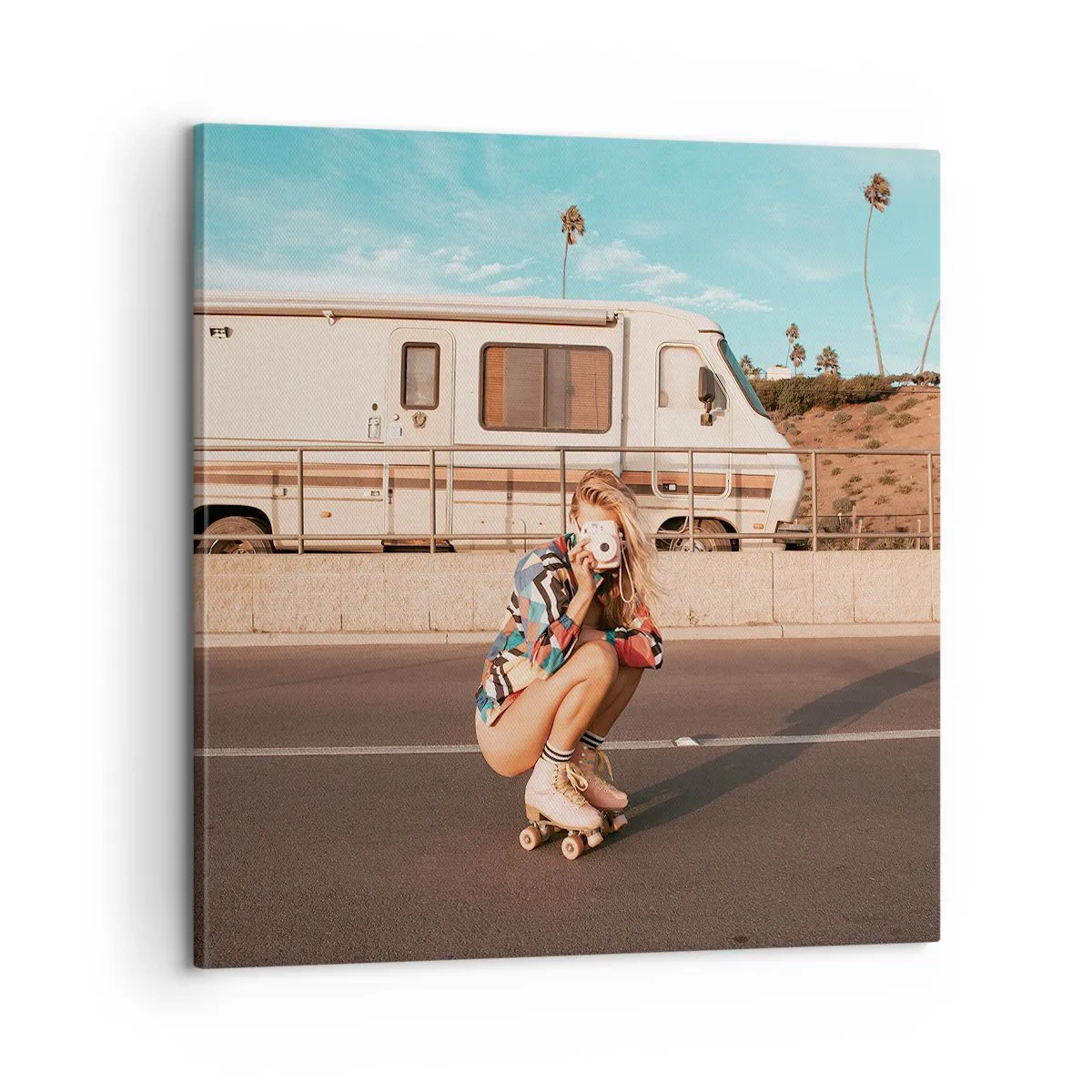 Schilderen op canvas - Lach alsjeblieft! - 60x60 cm