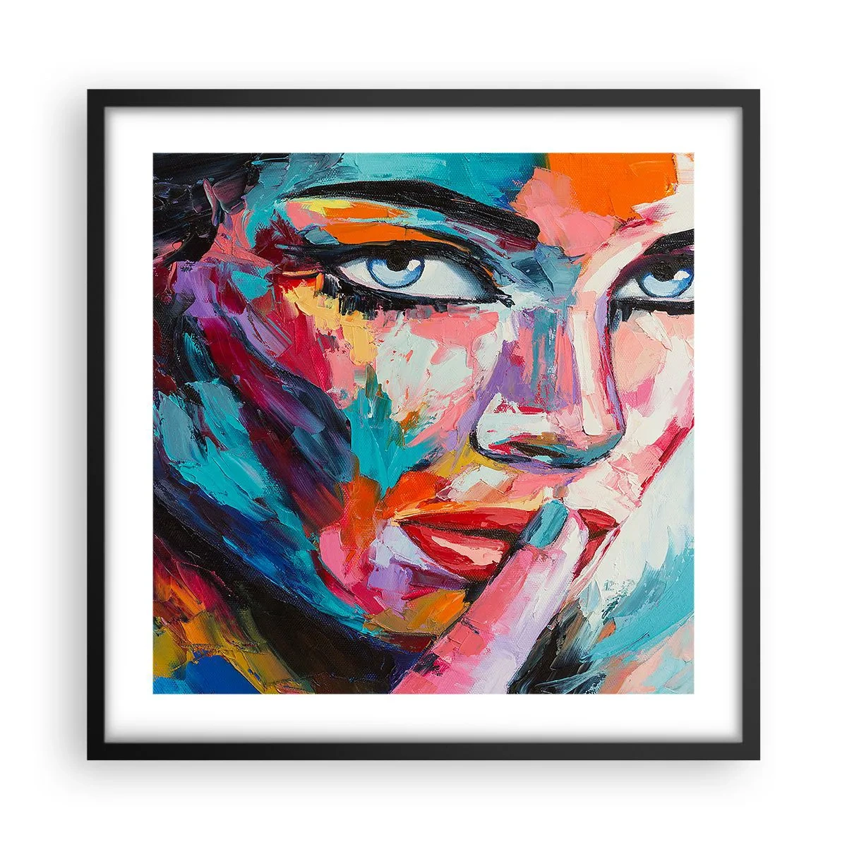 Poster in een zwarte lijst - Ons eerste geheim - 50x50 cm