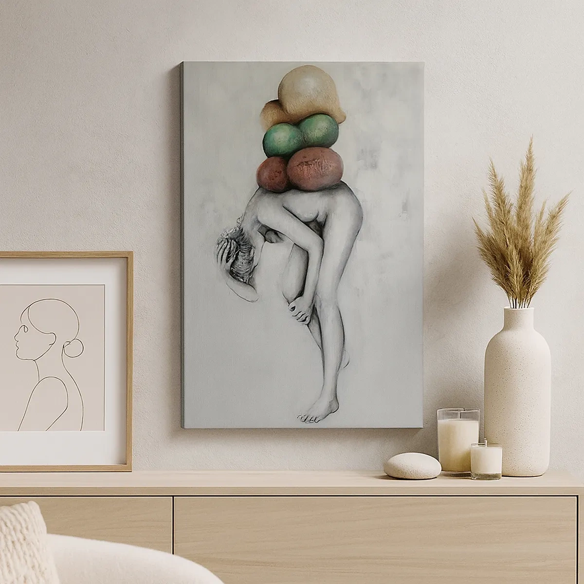 Schilderen op canvas - De last van het leven - 50x70 cm