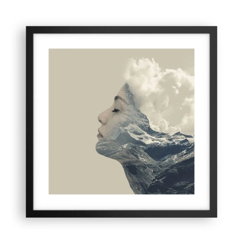 Poster in een zwarte lijst - De schoonheid van de elementen - 40x40 cm