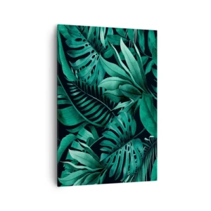 Schilderen op canvas - De diepte van tropisch groen - 70x100 cm