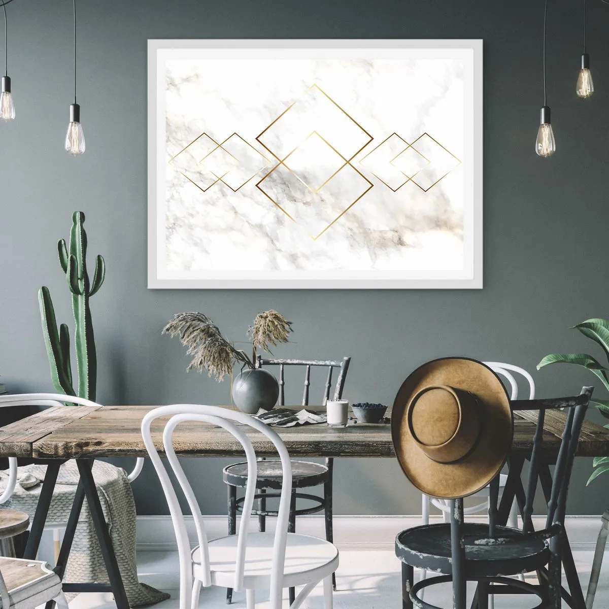 Poster in een witte lijst - Een uitzicht tot in het oneindige - 40x30 cm