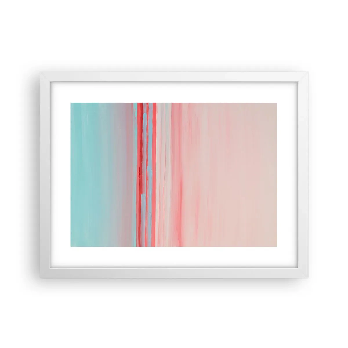 Poster in een witte lijst - Abstractie bij dageraad - 40x30 cm