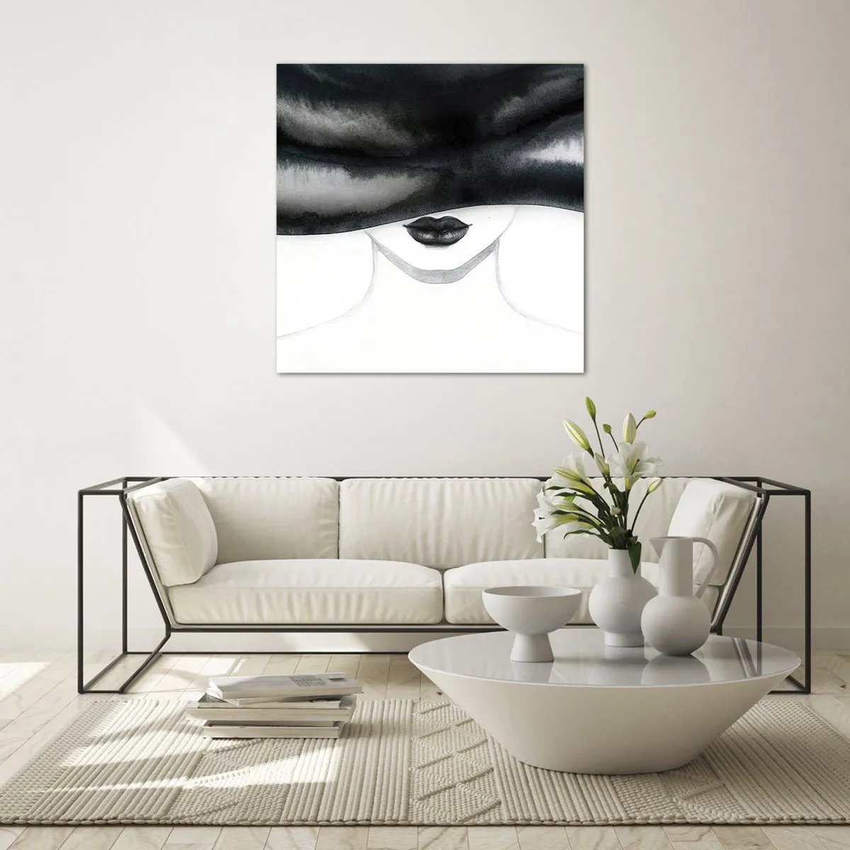 Schilderen op glas - Een sensueel mysterie - 50x50 cm