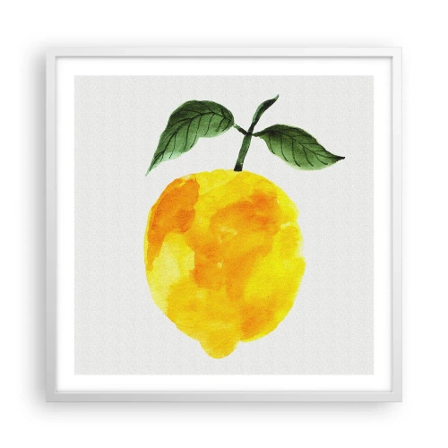 Poster in een witte lijst - Hoe proef je de zon? - 60x60 cm