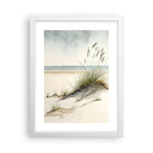 Poster in een witte lijst - Vertroeteld door de wind - 30x40 cm