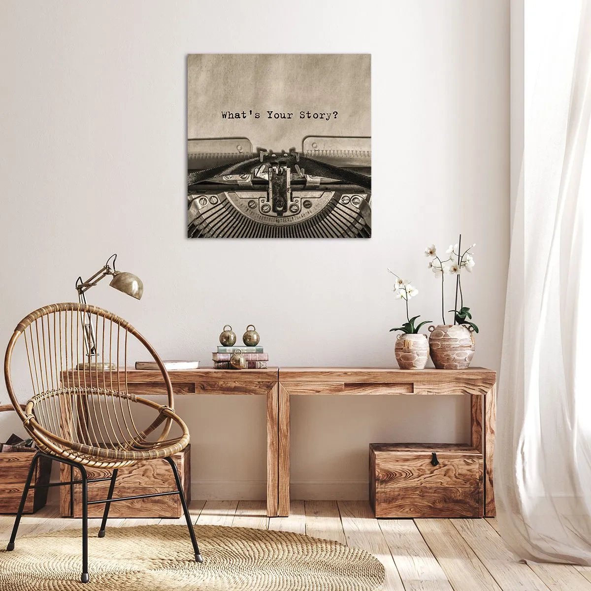 Schilderen op canvas - Vertel het mee - 60x60 cm