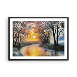Poster in een zwarte lijst - Herfst vibes - 70x50 cm