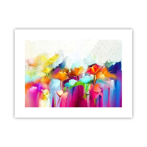 Poster - De regenboog is tot bloei gekomen - 40x30 cm