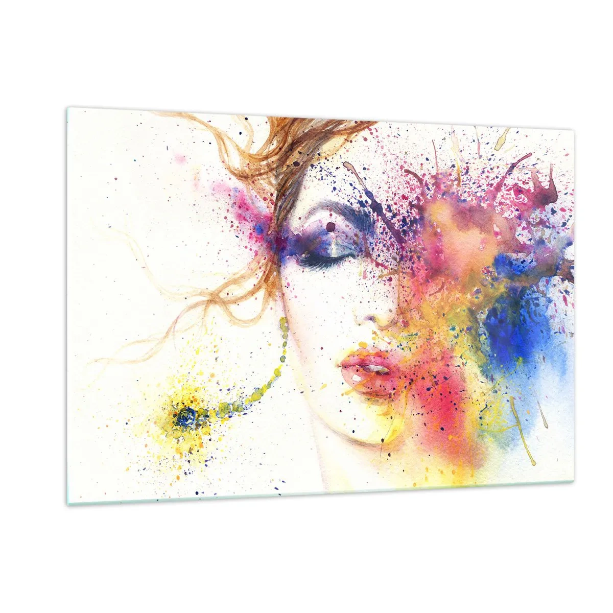 Schilderen op glas - Regenboogduizeligheid - 120x80 cm