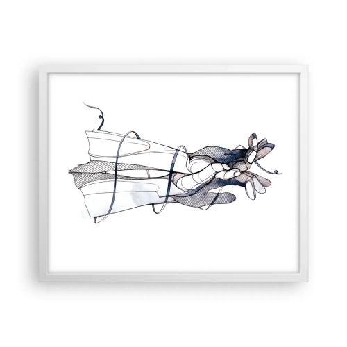 Poster in een witte lijst - Touch-studie - 50x40 cm