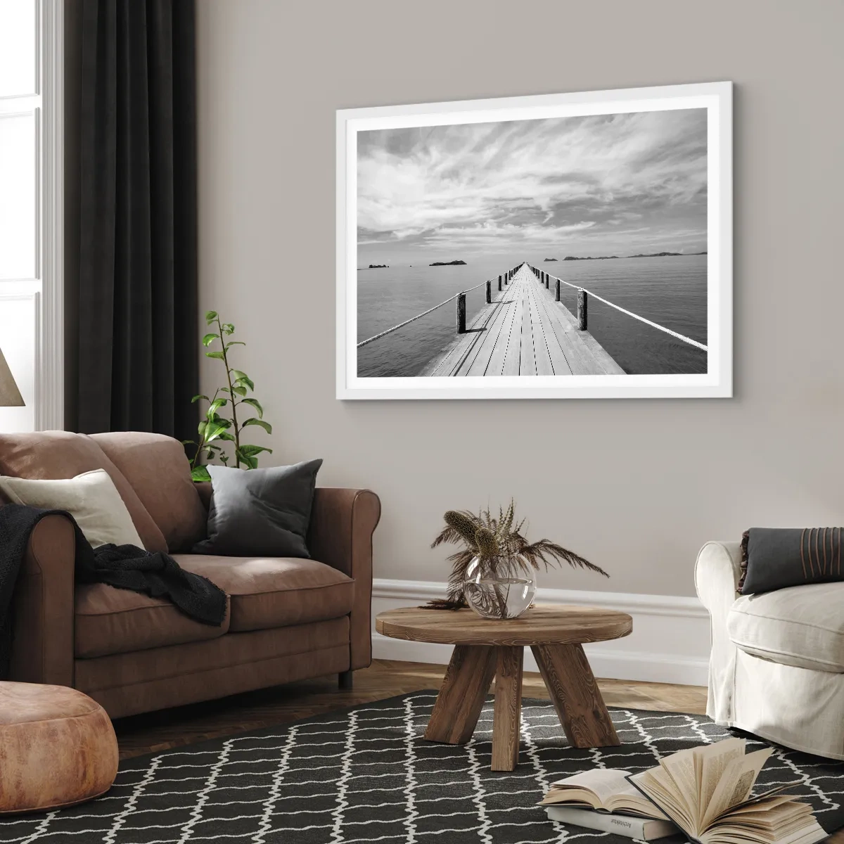 Poster in een witte lijst - Of misschien een reis... - 50x40 cm