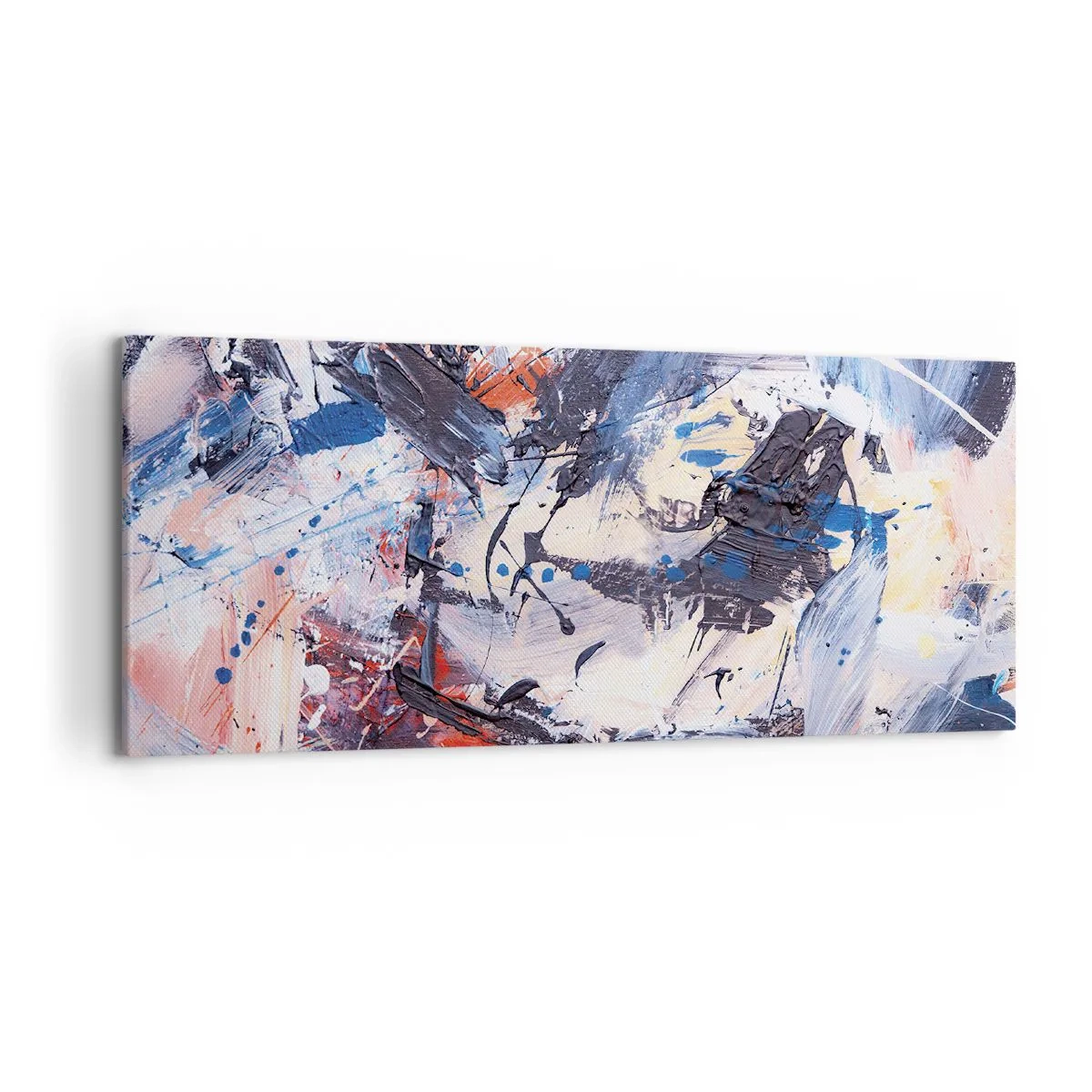 Schilderen op canvas - Gekke dans van abstractie - 120x50 cm